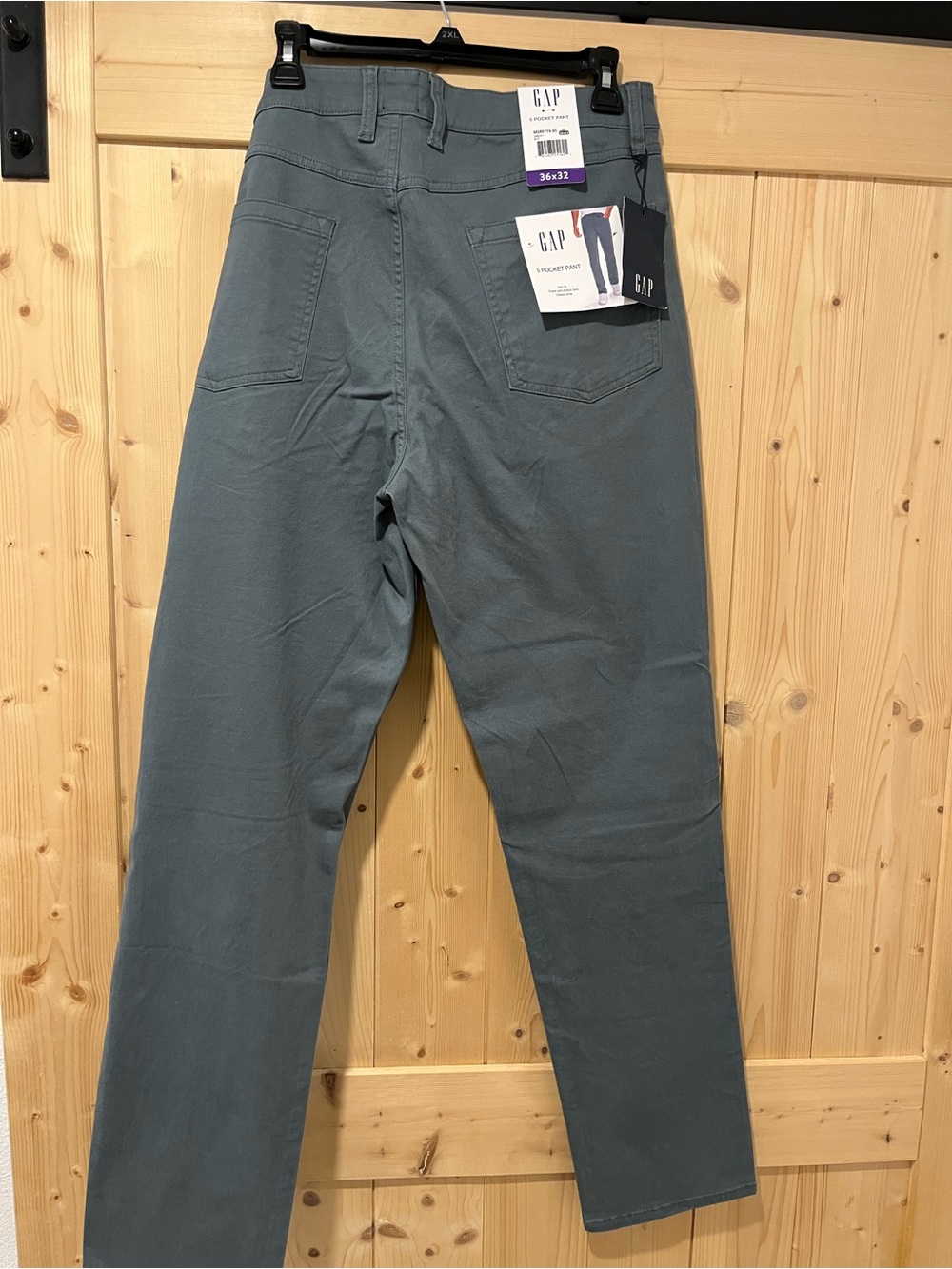 GAP Men’s 5-Pocket Chino Pants - Slate Blue 36x32 Slim Fit - Picture 6 of 8